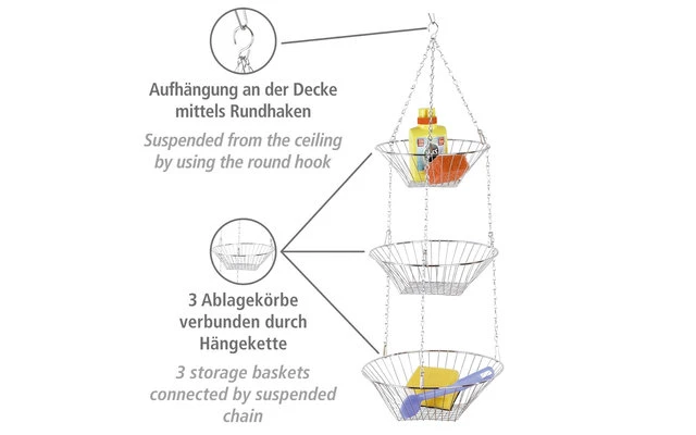 Wenko Trio Küchenampel / Ablagekörbe 1 Wenko Trio Küchenampel / Ablagekörbe