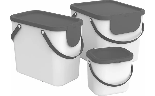 Rotho Albula Recycling Müllsystem 25 Liter Weiß 6 Rotho Albula Recycling Müllsystem 25 Liter Weiß â€“ Bild 6