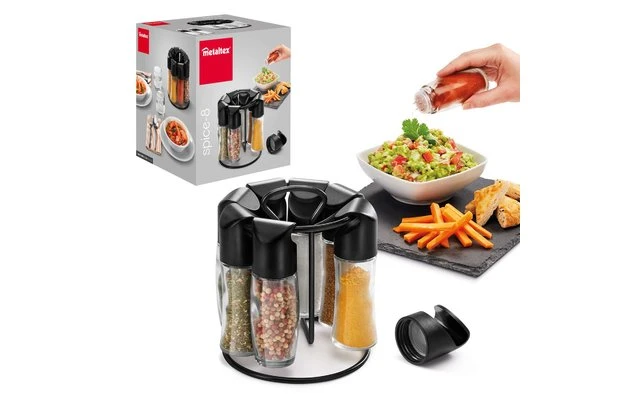 Metaltex Spice-8 Gewürzständer Schwarz 1 Metaltex Spice-8 Gewürzständer Schwarz