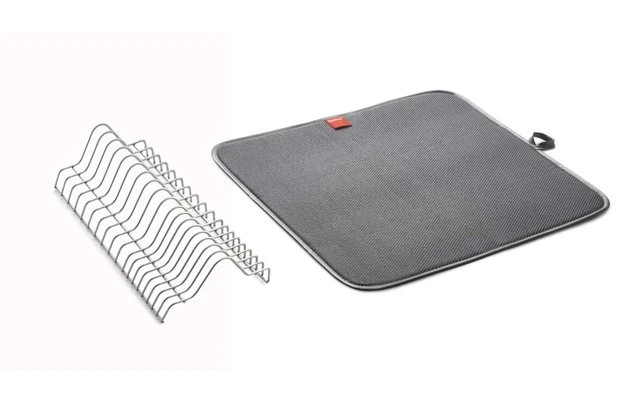 Metaltex Dry-Tex 2-in-1 Abtropfgestell Mit Microfasermatte Silber 2 Metaltex Dry-Tex 2-in-1 Abtropfgestell Mit Microfasermatte Silber – Bild 2