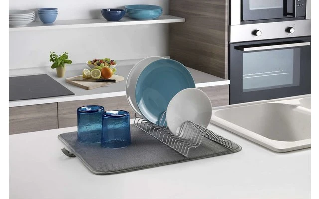 Metaltex Dry-Tex 2-in-1 Abtropfgestell Mit Microfasermatte Silber 3 Metaltex Dry-Tex 2-in-1 Abtropfgestell Mit Microfasermatte Silber – Bild 3