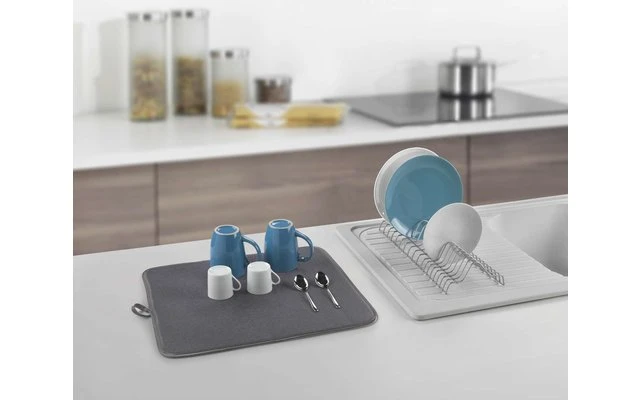 Metaltex Dry-Tex 2-in-1 Abtropfgestell Mit Microfasermatte Silber 4 Metaltex Dry-Tex 2-in-1 Abtropfgestell Mit Microfasermatte Silber – Bild 4