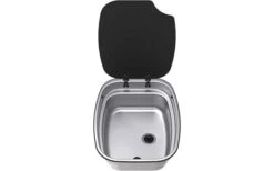 Thetford Argent Bowl Spülbecken Schwarzes Emaille 9,5 Liter