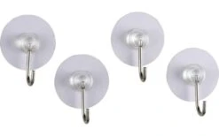 Wenko Static-Loc Nickelhaken Wandhaken Edelstahl Optik 4er Set -CampProfi Angebote Store 515927 3539176