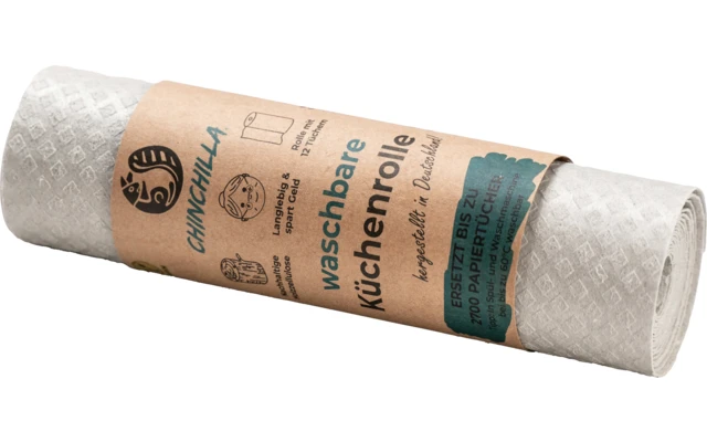 Chinchilla Waschbare Küchenrolle Aus Holzzellulose Und Baumwolle Grau 2 Chinchilla Waschbare Küchenrolle Aus Holzzellulose Und Baumwolle Grau – Bild 2