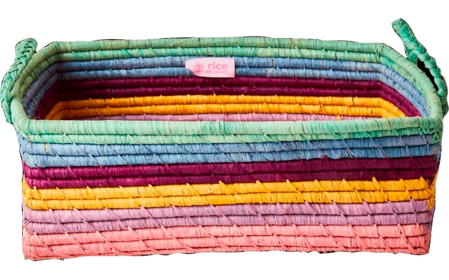 Rice Raffia Korb Large Multi 35 X 28 X 11 Cm 1 Rice Raffia Korb Large Multi 35 X 28 X 11 Cm