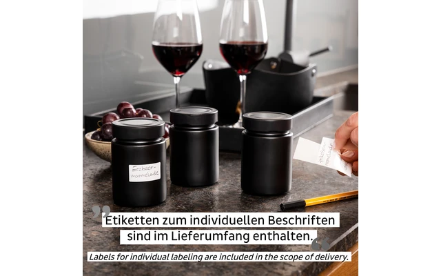 Silwy® Feinkost-Magnetgläser WHITE & CLASSY (192 Ml) 3er-Set Inkl. Metallleiste 3 Silwy® Feinkost-Magnetgläser WHITE & CLASSY (192 Ml) 3er-Set Inkl. Metallleiste – Bild 3