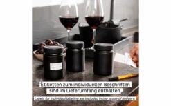 Silwy® Feinkost-Magnetgläser ALL BLACK (192 Ml) 3er-Set Inkl. Metallleiste -CampProfi Angebote Store 693332 4711811