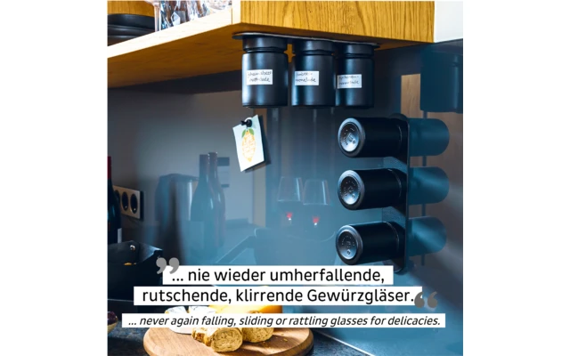 Silwy® Feinkost-Magnetgläser WHITE & CLASSY (192 Ml) 3er-Set Inkl. Metallleiste 1 Silwy® Feinkost-Magnetgläser WHITE & CLASSY (192 Ml) 3er-Set Inkl. Metallleiste