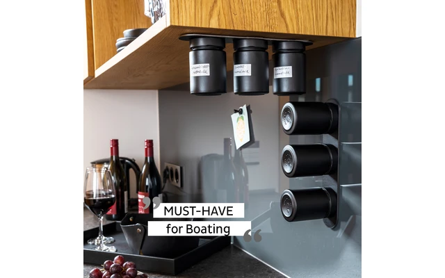 Silwy® Feinkost-Magnetgläser WHITE & CLASSY (192 Ml) 3er-Set Inkl. Metallleiste 6 Silwy® Feinkost-Magnetgläser WHITE & CLASSY (192 Ml) 3er-Set Inkl. Metallleiste – Bild 6